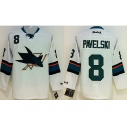 Kids San Jose Sharks 8 Joe Pavelski White NHL Hockey Jersey New Style