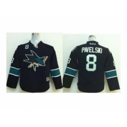 Youth NHL Jerseys San Jose Sharks #8 Pavelski black[2014 new stadium]