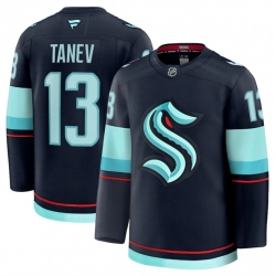 Men Seattle Kraken 13 Brandon Tanev Navy 2024 25 Home Stitched Hockey Jersey