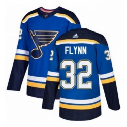 Mens Adidas St Louis Blues 32 Brian Flynn Authentic Royal Blue Home NHL Jersey 