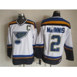 NHL St.Louis Blues #2 MacINNIS white jerseys