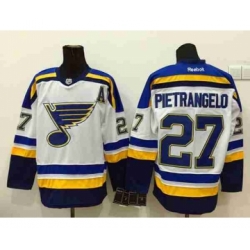 nhl jerseys st. louis blues #27 pietrangelo white[patch A]