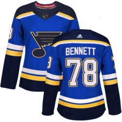 Womens Adidas St Louis Blues 78 Beau Bennett Premier Royal Blue Home NHL Jersey 