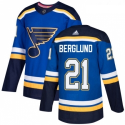 Youth Adidas St Louis Blues 21 Patrik Berglund Authentic Royal Blue Home NHL Jersey 