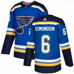 Youth Adidas St Louis Blues 6 Joel Edmundson Premier Royal Blue Home NHL Jersey 