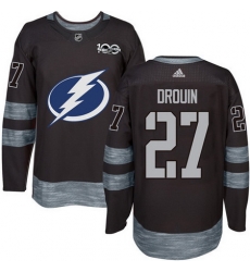 Lightning #27 Jonathan Drouin Black 1917 2017 100th Anniversary Stitched NHL Jersey