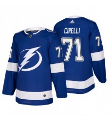 Men Tampa Bay Lightning 2371 Anthony Cirelli Blue Stitched jersey