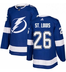 Mens Adidas Tampa Bay Lightning 26 Martin St Louis Authentic Royal Blue Home NHL Jersey 