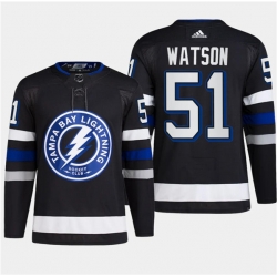 Men's Tampa Bay Lightning #51 Austin Watson Black 2024 Stadium Series Stitched Jersey