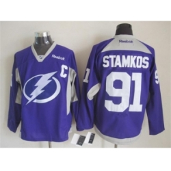 NHL Tampa Bay Lightning #91 Steven Stamkos purple jerseys