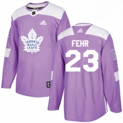 Mens Adidas Toronto Maple Leafs 23 Eric Fehr Authentic Purple Fights Cancer Practice NHL Jersey 