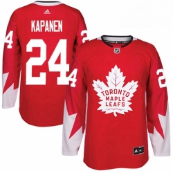 Mens Adidas Toronto Maple Leafs 24 Kasperi Kapanen Authentic Red Alternate NHL Jersey 