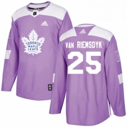 Mens Adidas Toronto Maple Leafs 25 James Van Riemsdyk Authentic Purple Fights Cancer Practice NHL Jersey 