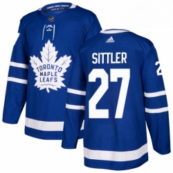 Mens Adidas Toronto Maple Leafs 27 Darryl Sittler Premier Royal Blue Home NHL Jersey 