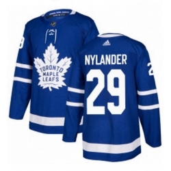 Mens Adidas Toronto Maple Leafs 29 William Nylander Authentic Royal Blue Home NHL Jersey 