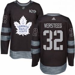 Mens Adidas Toronto Maple Leafs 32 Kris Versteeg Authentic Black 1917 2017 100th Anniversary NHL Jersey 