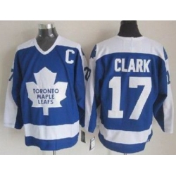 Toronto Maple Leafs #17 Wendel Clark 1978 CCM Vintage Throwback Blue NHL Jerseys