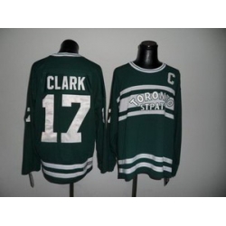 Toronto Maple Leafs 17 Wendel Clark green jersey