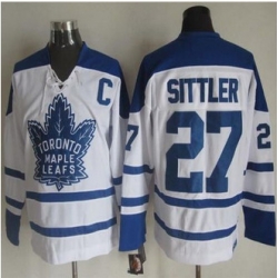 Toronto Maple Leafs #27 Darryl Sittler White CCM Throwback Winter Classic Stitched NHL Jersey