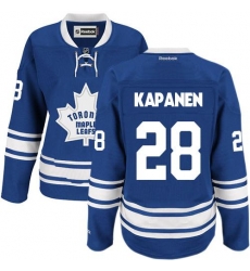 Maple Leafs #28 Kasperi Kapanen Blue Alternate Womens Stitched NHL Jersey