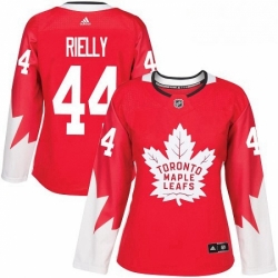 Womens Adidas Toronto Maple Leafs 44 Morgan Rielly Authentic Red Alternate NHL Jersey 