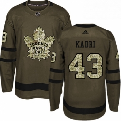 Youth Adidas Toronto Maple Leafs 43 Nazem Kadri Authentic Green Salute to Service NHL Jersey 