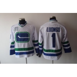 Vancouver Canucks Jersey 1 Roberto Luongo Third White Ice Hockey Jerseys