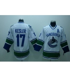 KIDS Vancouver Canucks 17 Kesler white Jersey A patch