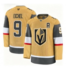 Men Vegas Golden Knights 9 Jack Eichel Gold 2024 25 Home Stitched Hockey With A Patch Jersey