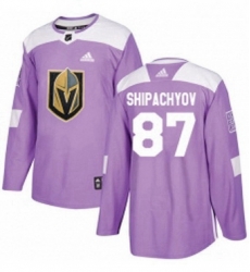 Mens Adidas Vegas Golden Knights 87 Vadim Shipachyov Authentic Purple Fights Cancer Practice NHL Jersey 