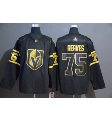 Vegas Golden Knights 75 Ryan Reaves Black With Special Glittery Logo Adidas Jersey