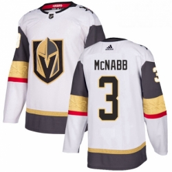 Womens Adidas Vegas Golden Knights 3 Brayden McNabb Authentic White Away NHL Jersey 