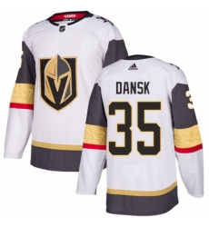 Womens Adidas Vegas Golden Knights 35 Oscar Dansk Authentic White Away NHL Jersey 