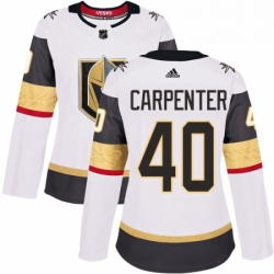 Womens Adidas Vegas Golden Knights 40 Ryan Carpenter Authentic White Away NHL Jersey 