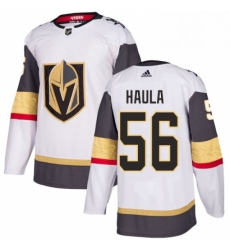 Womens Adidas Vegas Golden Knights 56 Erik Haula Authentic White Away NHL Jersey 