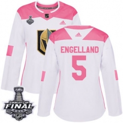 womens deryk engelland vegas golden knights jersey white pink adidas 5 nhl 2018 stanley cup final authentic fashion