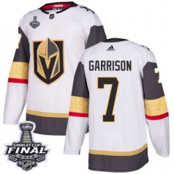 womens jason garrison vegas golden knights jersey white adidas 7 nhl away 2018 stanley cup final authentic