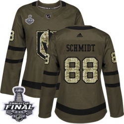 womens nate schmidt vegas golden knights jersey green adidas 88 nhl 2018 stanley cup final authentic salute to service