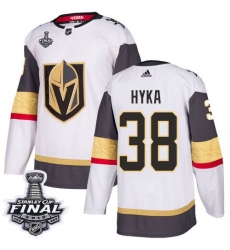 womens tomas hyka vegas golden knights jersey white adidas 38 nhl away 2018 stanley cup final authentic