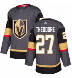 Youth Adidas Vegas Golden Knights 27 Shea Theodore Authentic Gray Home NHL Jersey 