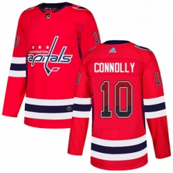 Mens Adidas Washington Capitals 10 Brett Connolly Authentic Red Drift Fashion NHL Jersey 