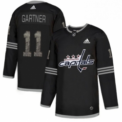 Mens Adidas Washington Capitals 11 Mike Gartner Black1 Authentic Classic Stitched NHL Jersey 