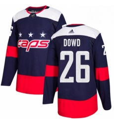 Mens Adidas Washington Capitals 26 Nic Dowd Authentic Navy Blue 2018 Stadium Series NHL Jersey 