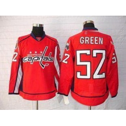 Washington Capitals No.52 GREEN Red Jersey