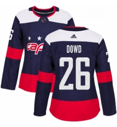 Womens Adidas Washington Capitals 26 Nic Dowd Authentic Navy Blue 2018 Stadium Series NHL Jersey 