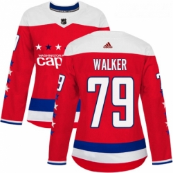 Womens Adidas Washington Capitals 79 Nathan Walker Authentic Red Alternate NHL Jersey 