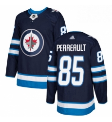 Mens Adidas Winnipeg Jets 85 Mathieu Perreault Premier Navy Blue Home NHL Jersey 