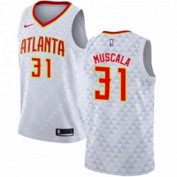 Mens Nike Atlanta Hawks 31 Mike Muscala Swingman White NBA Jersey Association Edition 