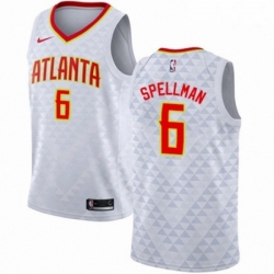 Mens Nike Atlanta Hawks 6 Omari Spellman Swingman White NBA Jersey Association Edition 