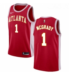 Womens Nike Atlanta Hawks 1 Tracy Mcgrady Swingman Red NBA Jersey Statement Edition